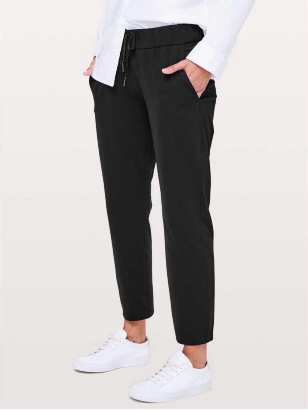 Lululemon  On The Fly 7/8 WOVEN Black Pants